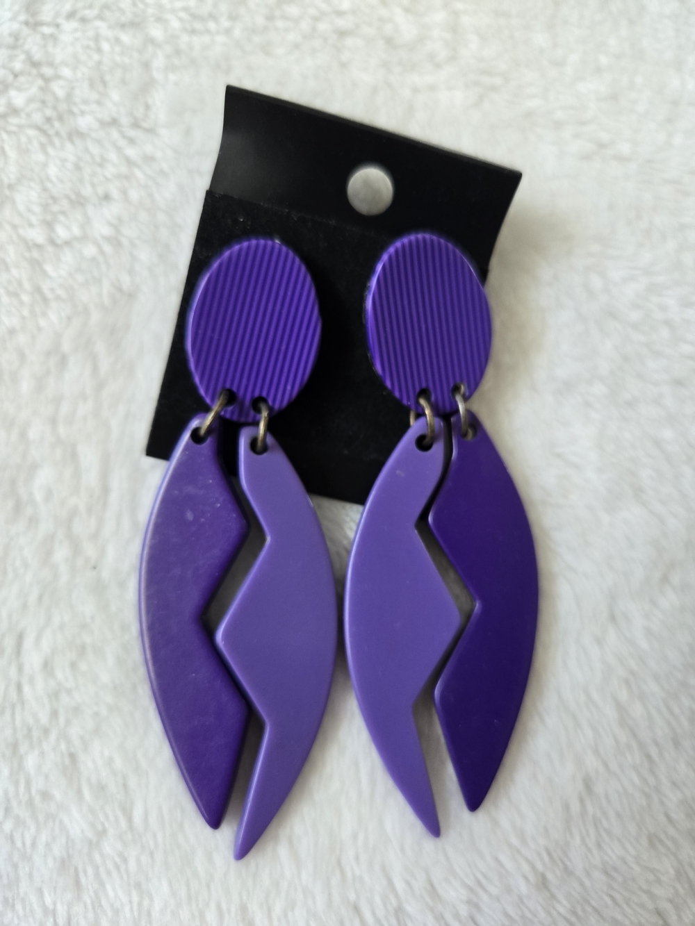 Purple Modern Drop Earrings - Women Jewelry